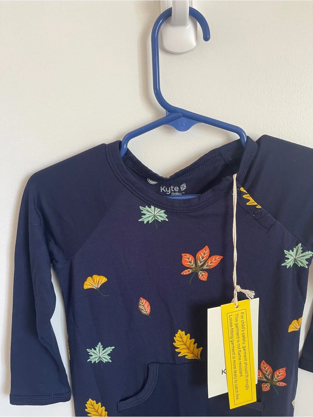 Kyte Baby Navy Foliage Bamboo Longall